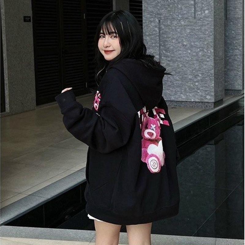 Product Introduction of Áo Khoác Nỉ Hoodie Zip Gấu Ted Unisex Nam Nữ FreeSize 40 đến 60kg 10