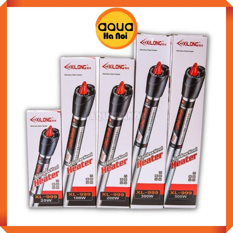 Sưởi bể cá Xilong XL-999 25W - 50W - 100W - 200W- 300W - 500W Sưởi inox chống vỡ làm ấm nước bể cá cảnh thuỷ sinh