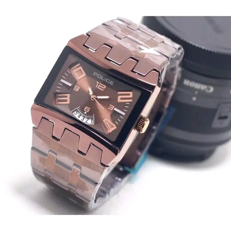 Jam Tangan Pria Analog POLICE Diameter 5cm Tanggal Aktif Anti Air Stanliess Stell Premium Anti Karat dan Anti Air Tahan air 8