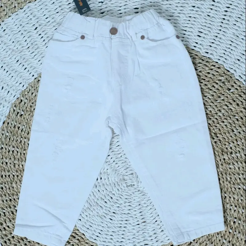 CELANA PANJANG ANAK SOBEK HITAM PUTIH// Bisa buat Laki-laki & Perempuan UNISEX Fashion Hitam celana anak laki laki celana  anak murah 3
