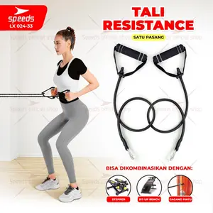 SPEEDS Tali Resistance Band  Kombinasi Serbaguna Fitness Portable 1 Pasang Outdoor 024-33