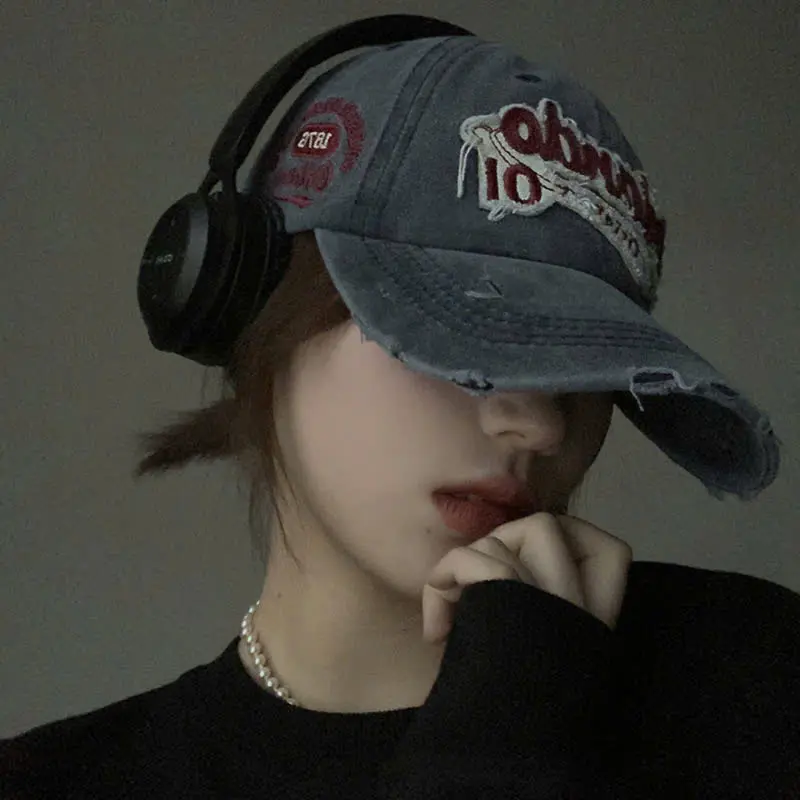 Mũ nón lưỡi trai unisex phong cách retro vintage hàn quốc thêu chữ los angeles heart capricon 3