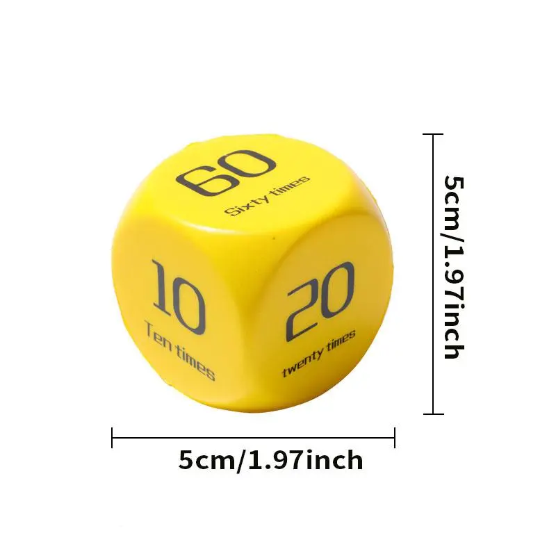Portable Fitness Dice, 2pcs 6-sided Handheld Exercise Dice for Push Up, Squat, Lung, Jump Jack, Crunch and More, Fitness Equipment for Home Gym 1