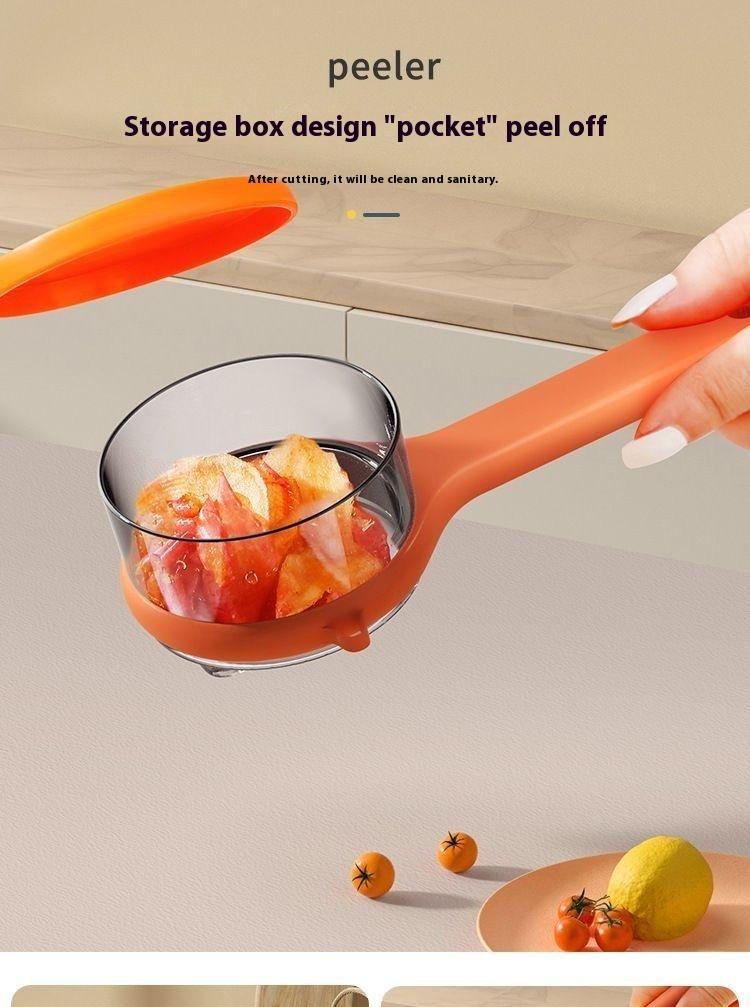 Product Introduction of Multifunctional Paring Knife Storage Type Household Kitchen Dedicated Fruit Potato Peeling Artifact Fruit Peeler Utensils 5