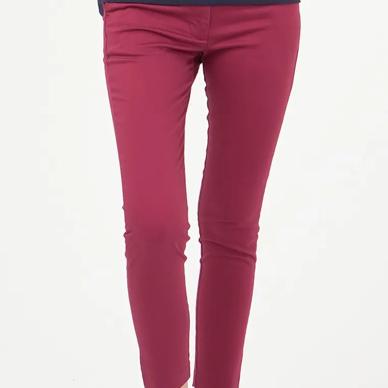 Geela Official - Basic Office Long Pants Maroon (G.3155) - Celana Wanita