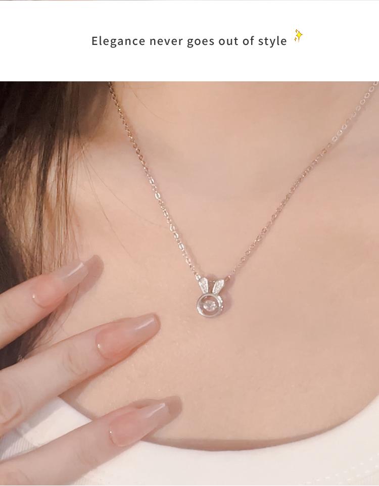 Product Introduction of Vòng Cổ Thép Titan Thỏ Nhỏ, Thiết Kế Năng Động, Giá Cả Phải Chăng, Phong Cách Sang Trọng Độc Đáo, Mặt Dây Chuyền Dây Chuyền Xương Đòn, Vòng Cổ Choker Nữ, Trang Sức Ban Đầu, Phụ Kiện 6