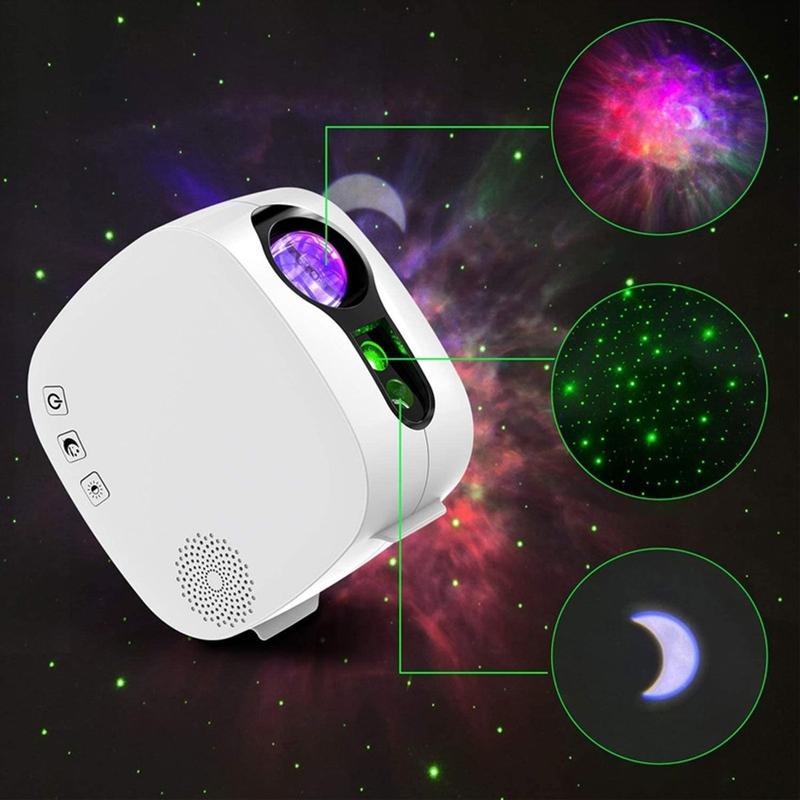 Đèn Thiên Hà V2 Loa Bluetooth Chế Độ Mây, Sao Chuyển Động Kết Hợp Nháy Theo Nhạc 1