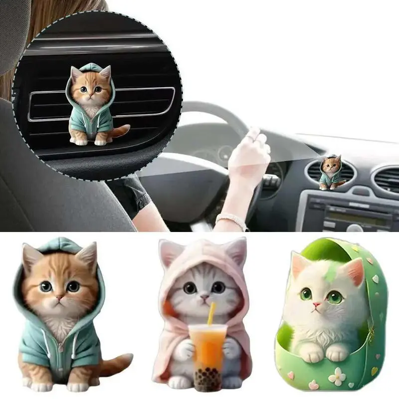 Outlet Vent Clips Cat Air Freshener Diffuser Conditioning Aroma  Clip Car Interior Decoration