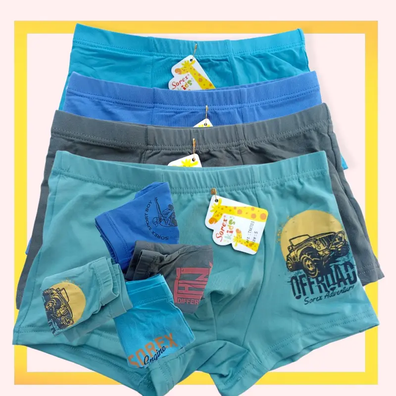 Sorex Kids Boxer Anak Laki Laki | Celana Dalam Anak Cowok Model Segi Empat / CD Anak Laki Laki  Sorex Kids SK TM 703,752 Fashion boxer  laki 12–15 tahun boxer  anak 2