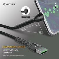 Gambar LENYES LC946 3A 1.8 Meter Phone Stand Data Cable Fast Charging Nylon Anti putus Anti kusut kabel cas tebal original - Lightning dari LENYES INDONESIA Kota Administrasi Jakarta Pusat 2 Tokopedia