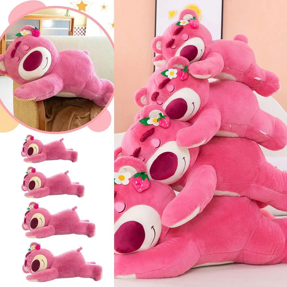 Toy Story Lotso 40/50CM Cute Bear Strawberry Sofa Plush Toys Girls Stuffed Pillow Gift Birthday