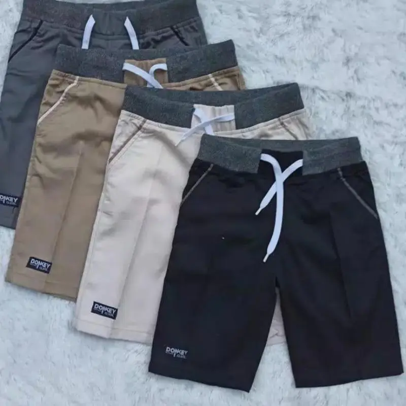 CELANA CHINOS PENDEK 100 DAPAT 5 PCS Combed Kain Karet Katun
