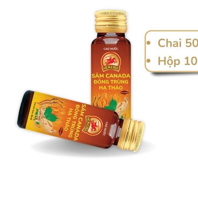 TPSK - [TẶNG 2 YẾN CAO CẤP] Hộp 10 lọ cao nước sâm Canada Đông trùng hạ thảo tặng 2 lọ yến tăng lực 3