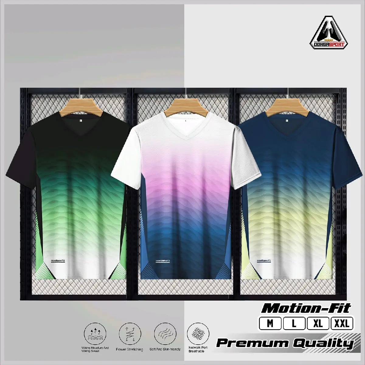 BLW SAGA Baju Badminton Premium Dewasa Kaos Olahraga Jersey Running Print Uniseks Sport