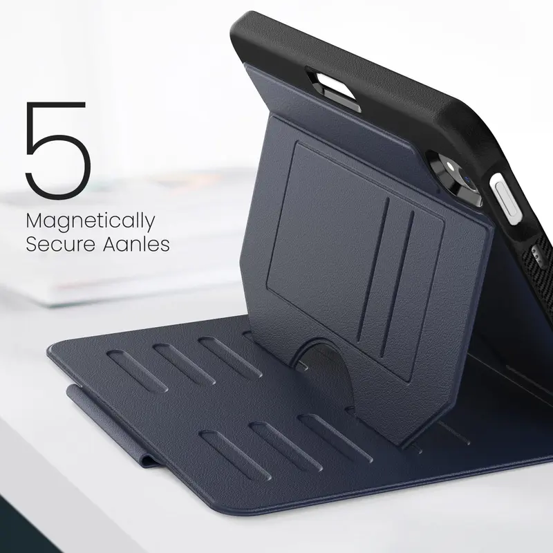 Magnetic Smart Case, Business Case with Multi-angle Stand Cover, Shockproof Tablet Protective Cover for iPad Mini6 2021/Mini7 (A17pro) 2024 3