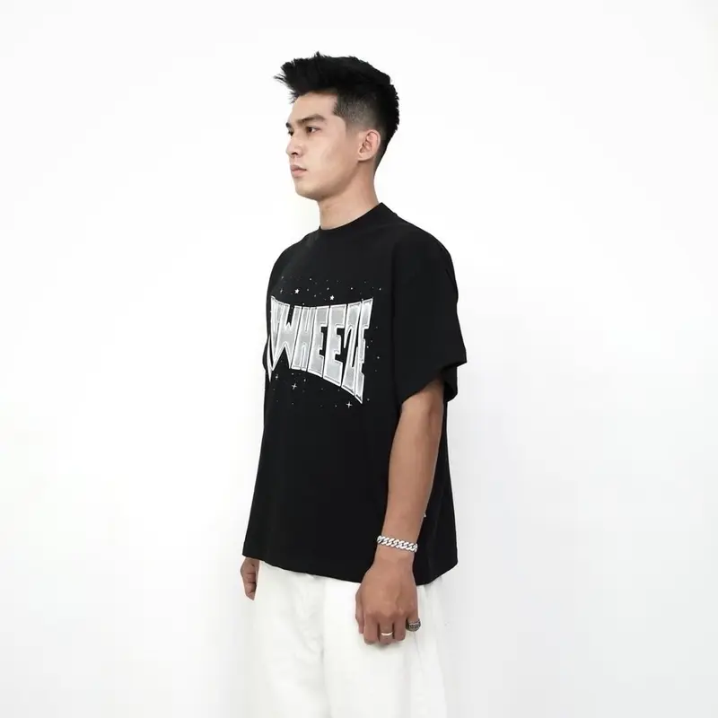 Áo Thun Boxy THEWHEEZE TWINKLE METALLIC “BLACK” - 100% cotton 2c 280gsm [đã xử lý co rút] 3