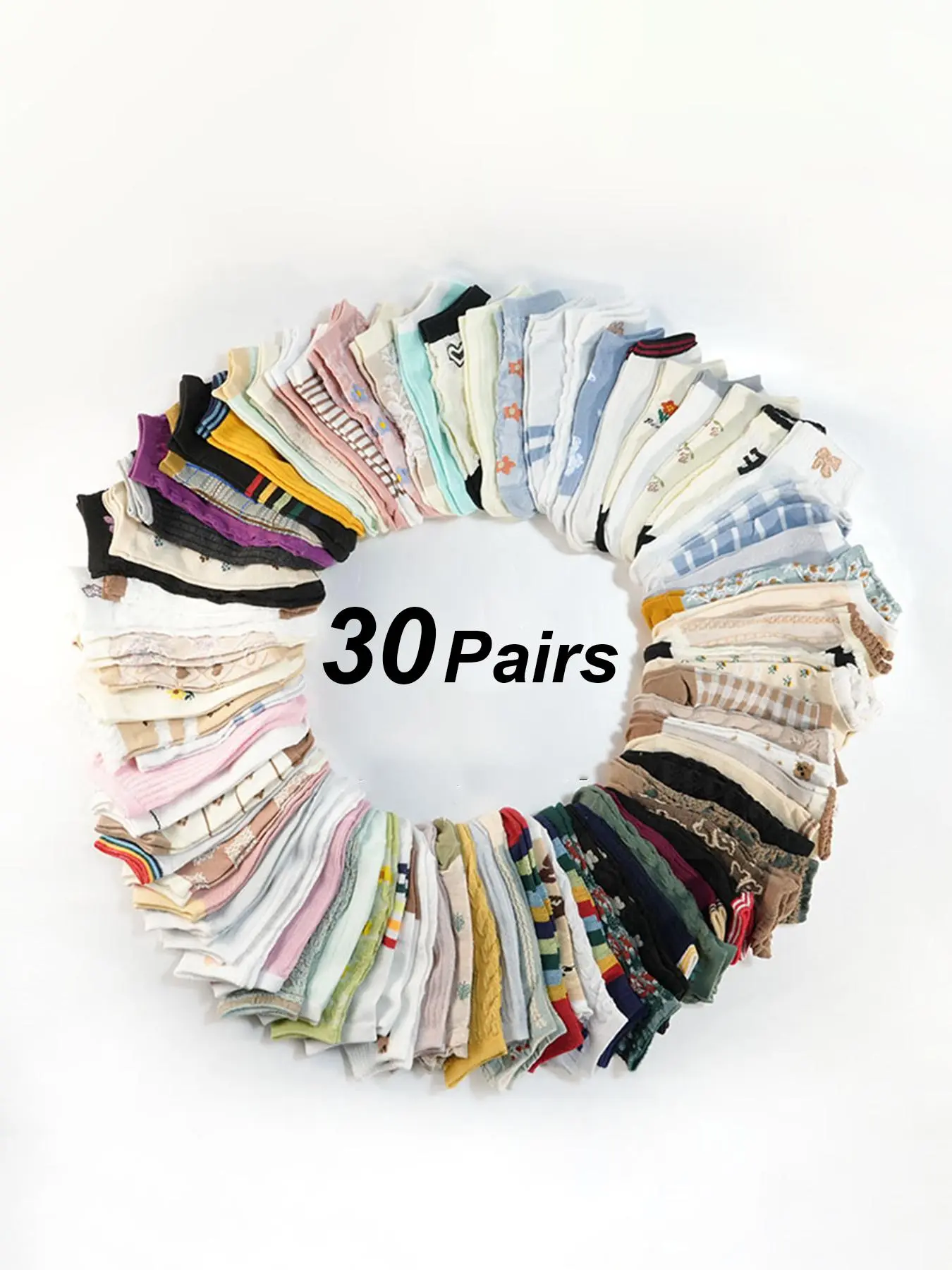 Women's Random Pattern Socks, Casual Low Cut Socks, Soft Comfy Breathable Socks for All Seasons Daily Wear