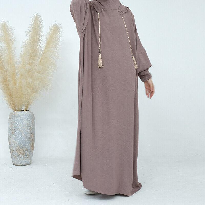 Product Introduction of Váy Hoodie Phụ Nữ Hồi Giáo, 1 Chiếc, Dài Tay Áo, Dáng Rộng Rãi, Áo Choàng Maxi, Abaya, Áo Jilbab 23