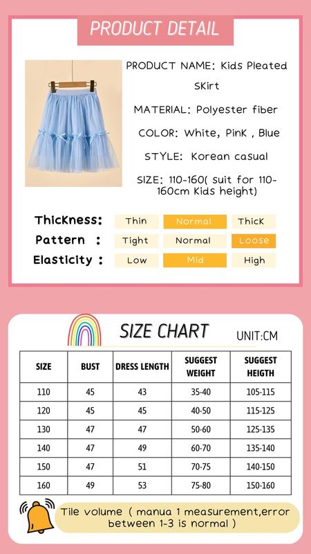 Product Introduction of Girls Skirts Fashion Summer Bow Decorated Princess Puffy Mesh Mid-length Skirts Baby Clothes 4