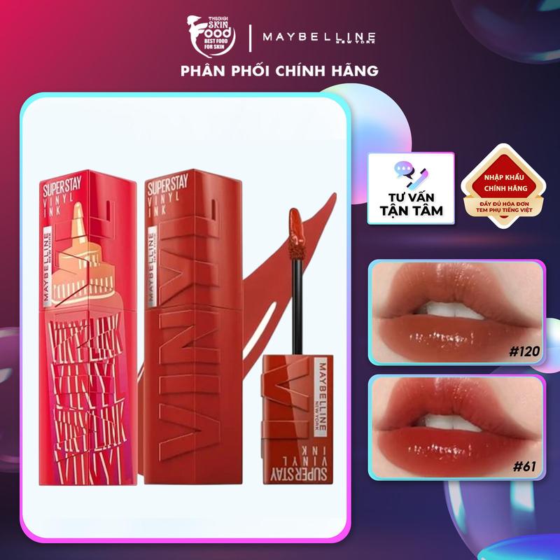  Son Kem Bóng Trang Điểm Maybelline New York Superstay Vinyl Ink 4.2ml Cosmetic Mỹ Phẩm 