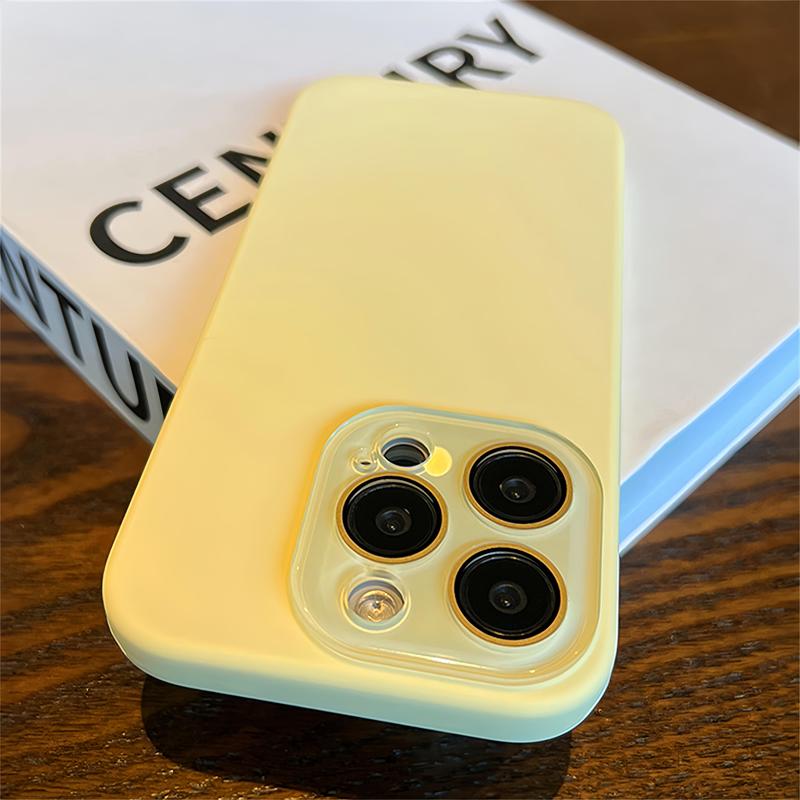 Ốp Silicon Lỏng Bảo Vệ Ống Kính Nano 3D Sang Trọng Ốp Mềm Chống Rơi Và Chống Sốc Cho iPhone 15 Pro Max, 11, 12, 13, 14 Pro Max Và 15 Plus Silicone Phụ Kiện Case
