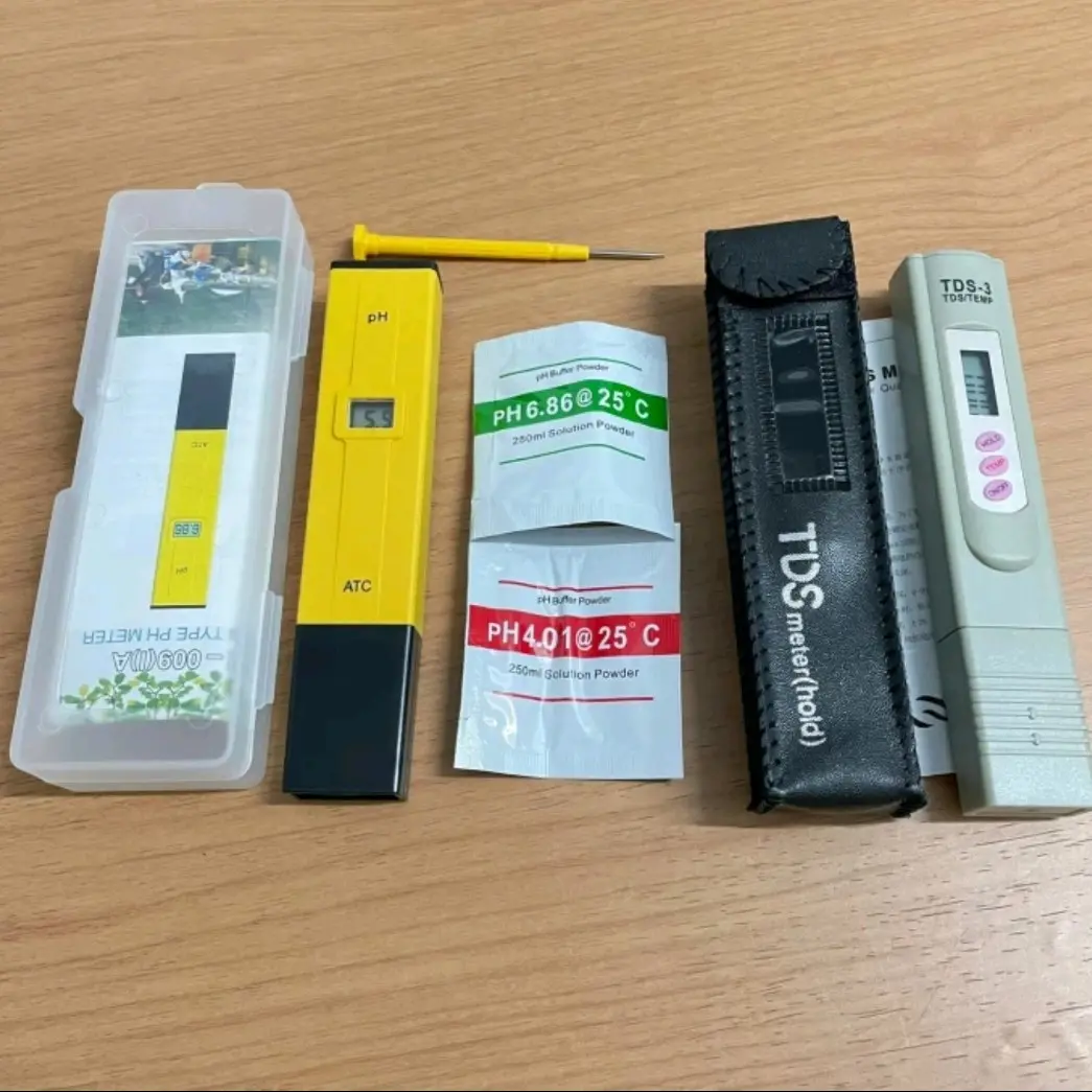 Paket Alat Ukur Ph Meter & TDS Tester Digital Air Akuarium  Hidroponik