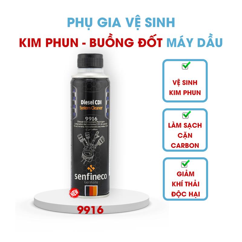 Máy dầu Senfineco 9916 Diesel CDI System Cleaner Dung dịch vệ sinh kim phun buồng đốt máy dầu diesel giảm khói đen Dung tích 300ml