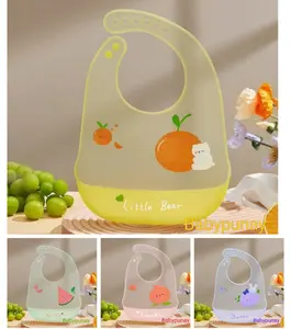 Celemek Makan Bayi Premium | Slabber Bayi Waterproof | Celemek Bayi Silikon | Celemek Bayi Silicon