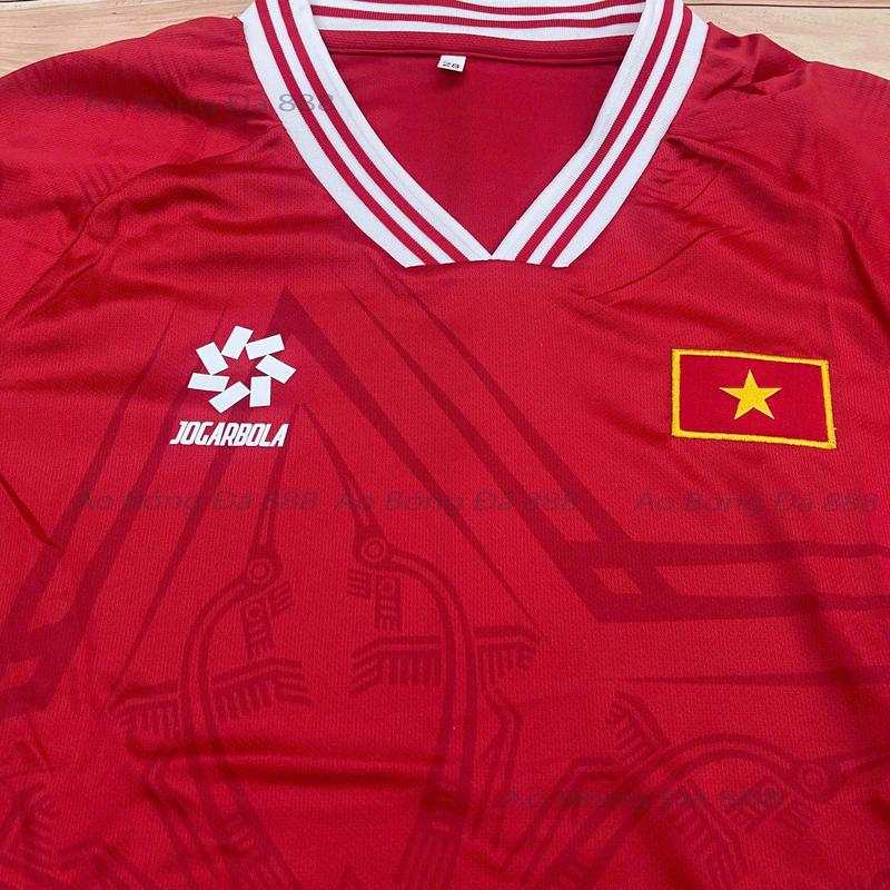 Bộ Quần Áo Bóng Đá Trẻ Em Đội Tuyển Việt Nam Sân Nhà 2024-Vải Mè Thái Cao Cấp 4
