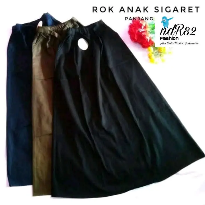 Rok Panjang Anak Remaja Perempuan 13-15 Tahun Katun Polos A-Line Fashion