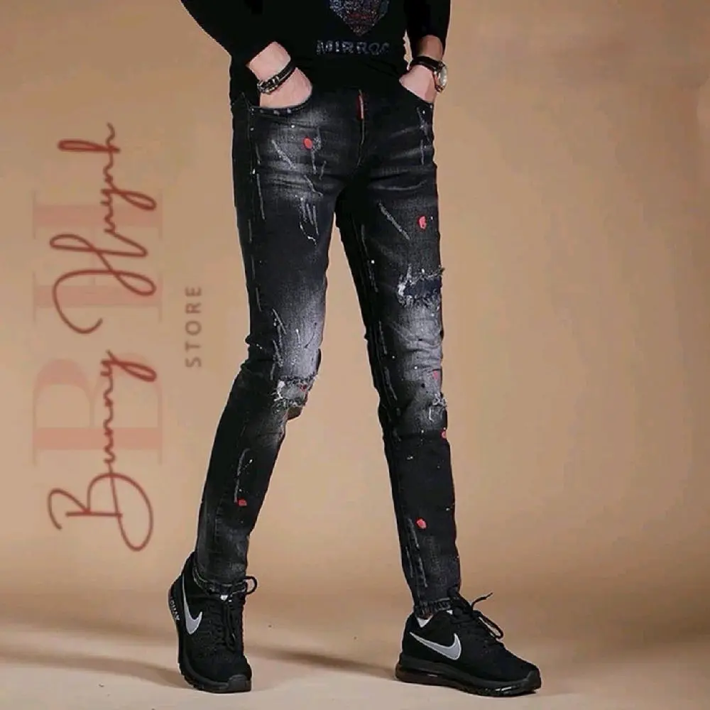 Quần Jean Mã 97 Nam Cao Cấp  Rách Vẩy Sơn - Chất Jean Denim Co Dãn 97 quần nam quandai  jean boyphố
