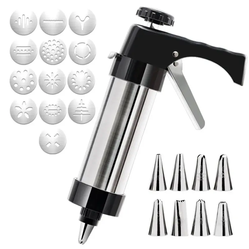 Acuan Kuki Manual DIY, 13pcs / set, Kit Penekan Kuki, Mesin Menghias, Mesin Pemerah, Peranti Churros, Alat Pembakar