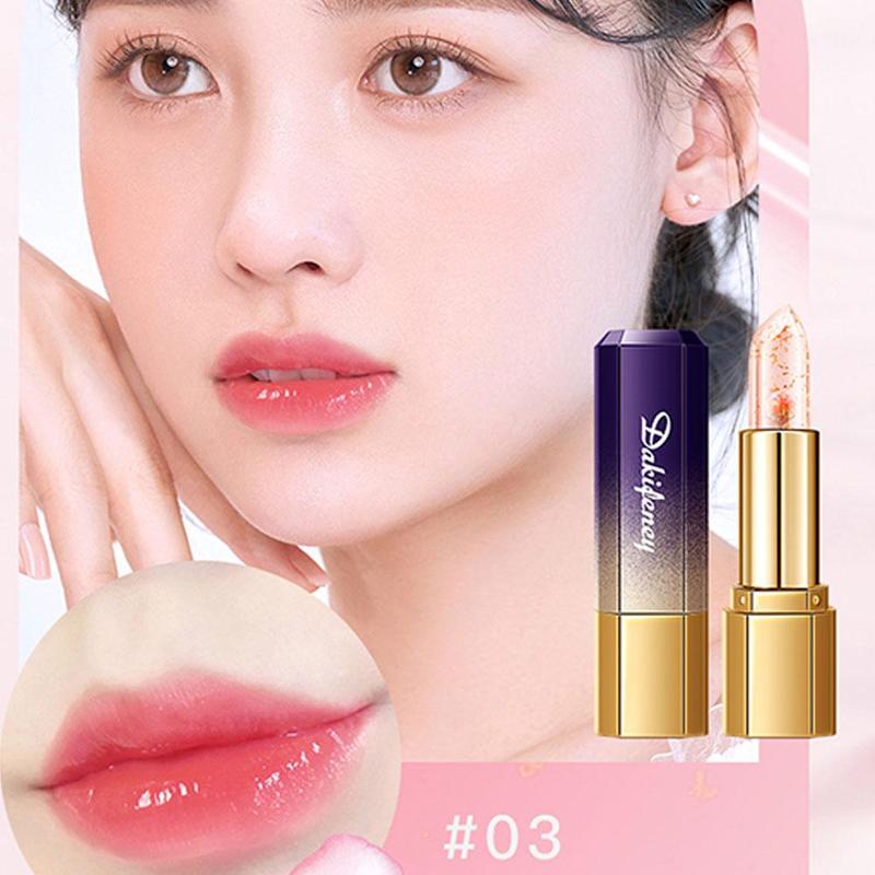 Product Introduction of New Temperature Change Moisturizing Lipstick 1pcs Lipstick Flower Jelly Color Changing Lipstick W4Y1 47