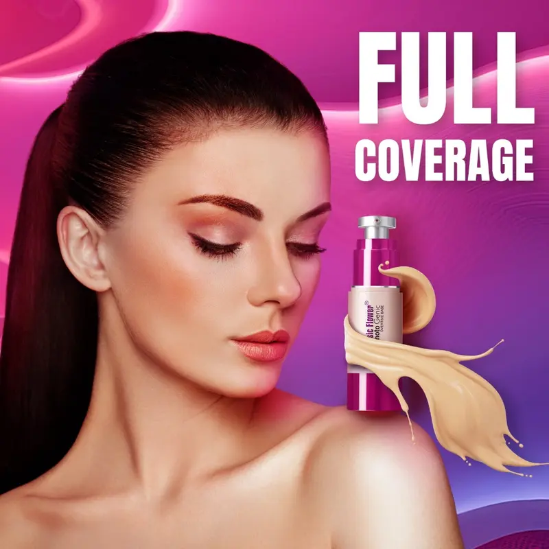 Music Flower Set: Photo Genic Liquid Foundation Powerstay 24H Matte Base + Moisturizing Setting Spray Fix Makeup 1