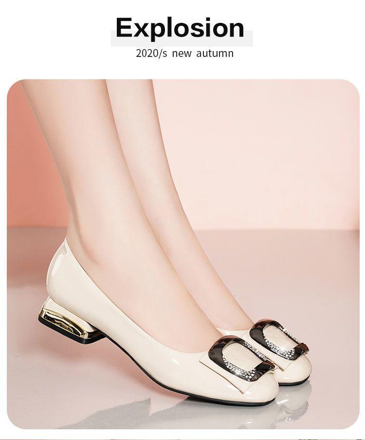 Product Introduction of Giày Nữ, Cỡ Lớn (35-43), Giày Lười, Đế Thấp, Da, Giày Cao Gót Mũi Vuông, Giày Đi Làm, Thích Hợp Cho Bàn Chân Rộng Và Béo, Có Cỡ 41, 14