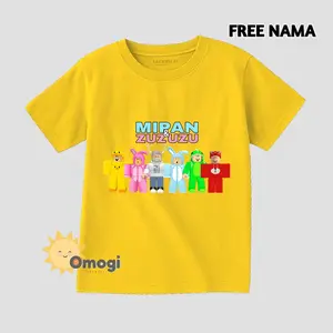 Omogi Apparel - Baju Kaos Anak Mipan dan Zuzuzu Free Nama Atasan Anak Laki-Laki/Perempuan Combed 30s