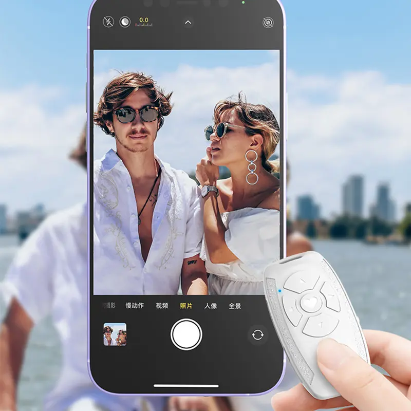 Điều khiển từ xa có thể sạc lại cho điện thoại di động, Bluetooth-compatible 4.2, bộ điều khiển lật trang cho iPhone Xiaomi Samsung Huawei 6