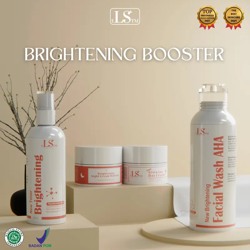 LS SKINCARE PAKET LENGKAP BRIGTHENING BOOSTER (ELSTM) Kosmetik Perempuan Mencerahkan Wajah Kusam Perawatan 1