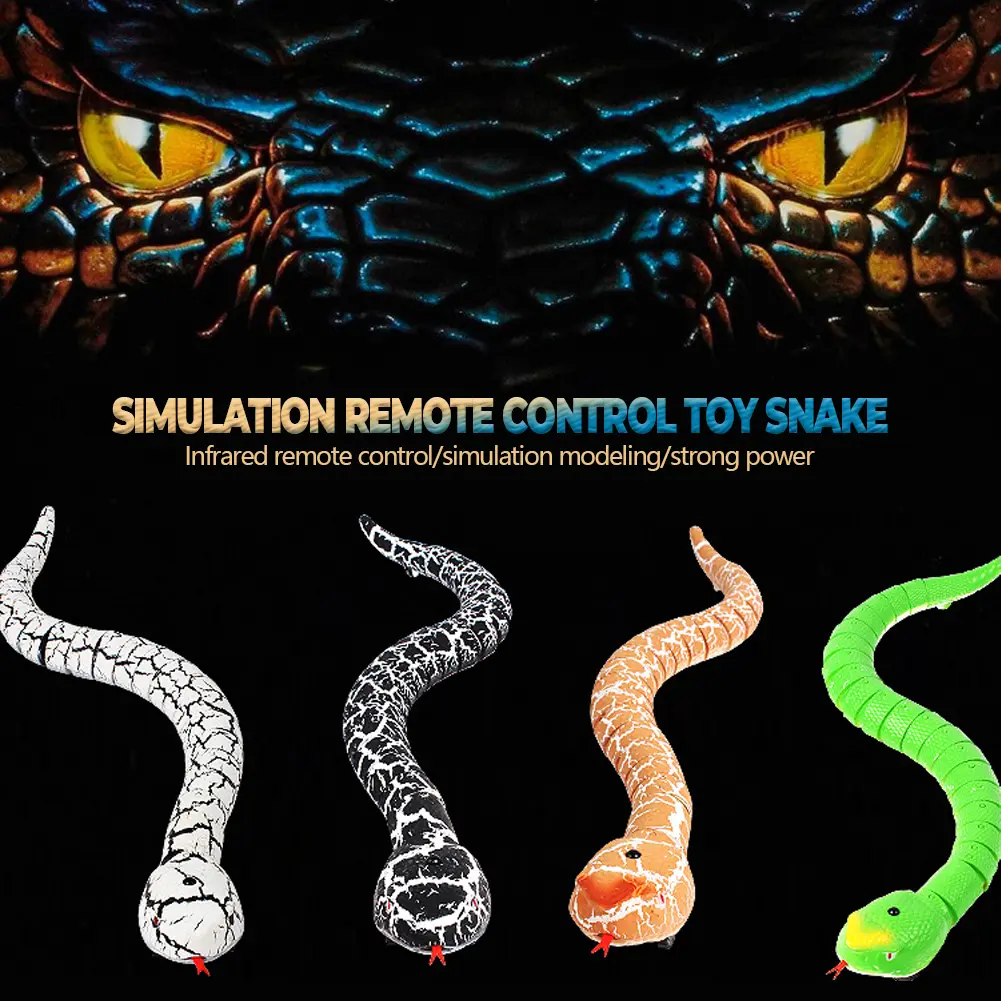 Lifelike Realistic Remote Control Snake Trick Toy Long Range Chargeable ...