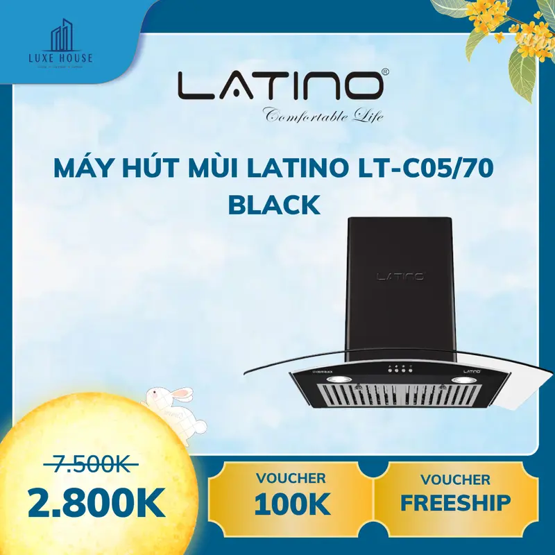 Máy Hút Mùi Latino LT-C05/70 Black 0