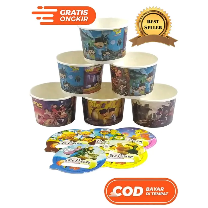 cup paper 50 ml plus tutup dan sendok 0