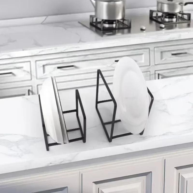Product Introduction of Durable Carbon Steel Dishware Drain Rack Space Saving Multifunctional Dish Draining Rack Plate Storage Holders for Kitchen Supplies 17