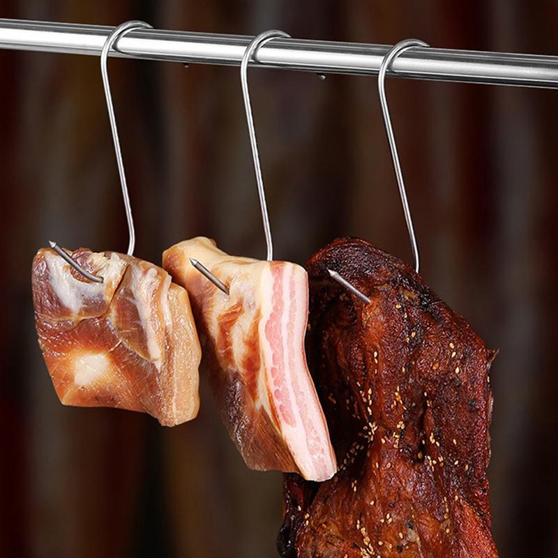 Product Introduction of [XKQ]10pcs S-shaped Hook Multi-function Stainless Steel Kitchen Tool Meat Roast Duck Hanger Hanging Organizer 22