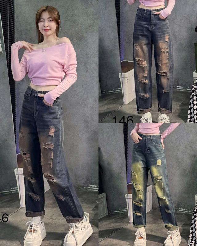 QUẦN BAGGY JEAN NỮ RÁCH NHIỀU 2 MÀU SIÊU HOT , MẪU MỚI MÀU LẠ ĐẸP PHONG CÁCH TRẺ TRUNG CÁ TÍNH Pants Sen Có Túi
