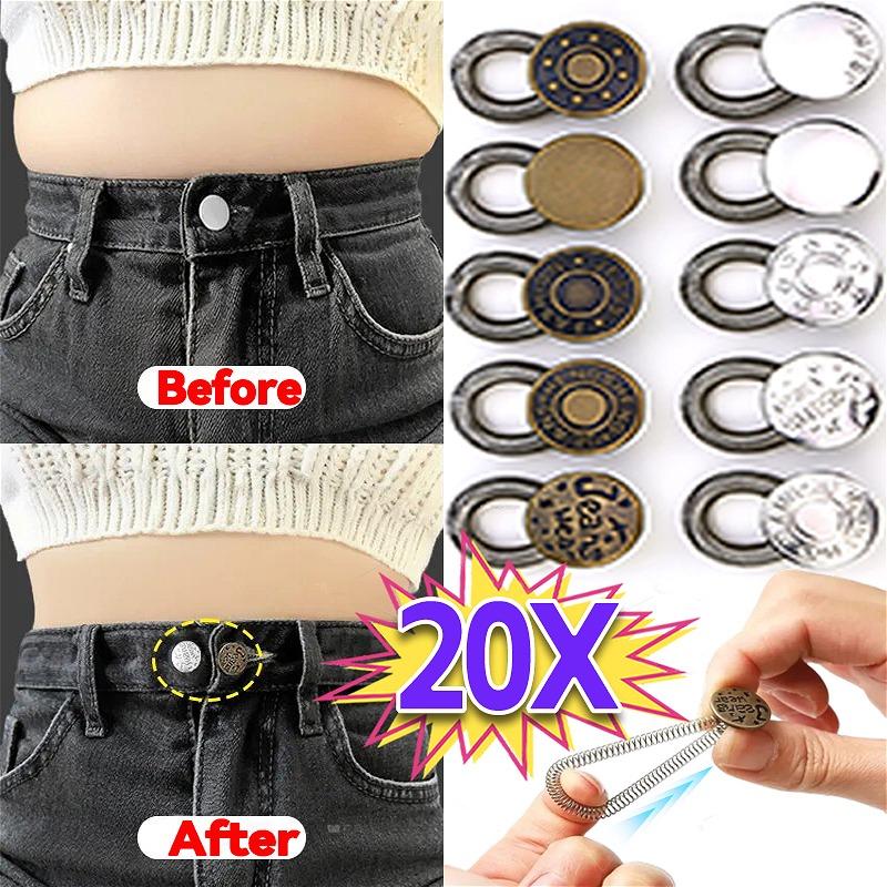 5/20pcs Metal Button Extender Pants Jeans Free Sewing Adjustable ...