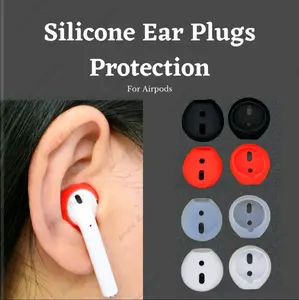 Silicone Antislip / Earphone Softcase Silikon Hansfree Eartips Karet Earphone 1 Pasang Kompatibel untuk Airpods Kompatibel untuk Earbuds  Silicone Protection Cover