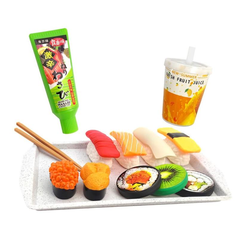 Product Introduction of Simulation Sushi 3D Pretend Play DIY Game Toy, 11pcs/set Funny Food Cooking Toy, Sushi Food Drink Toy For Kids, Kids Stocking Filler 34