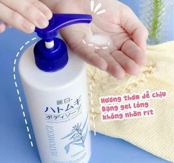 Sữa tắm Hatomugi Moisturizing Washing dưỡng ẩm trắng da Nhật Bản chai 800ml 3