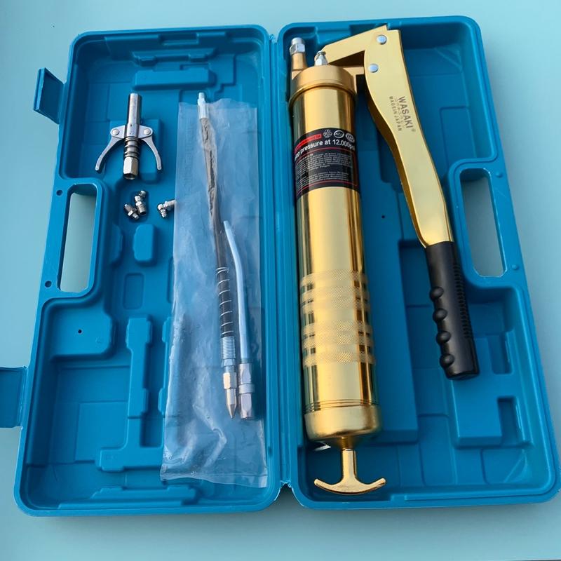 Bơm mỡ cầm tay 2 ty 900CC dùng mỡ con sâu. mỡ hộp, mỡ tuýp, mỡ đóng, Bơm mỡ cầm tay, đầu bơm mỡ