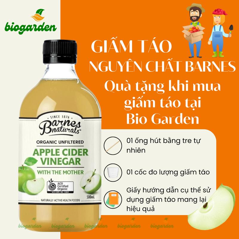 Product Introduction of Giấm táo hữu cơ nguyên chất (có giấm mẹ) chai 500ml Barnes Naturals - Hỗ Trợ Tiêu Hoá - Giảm Mùi Hôi 25